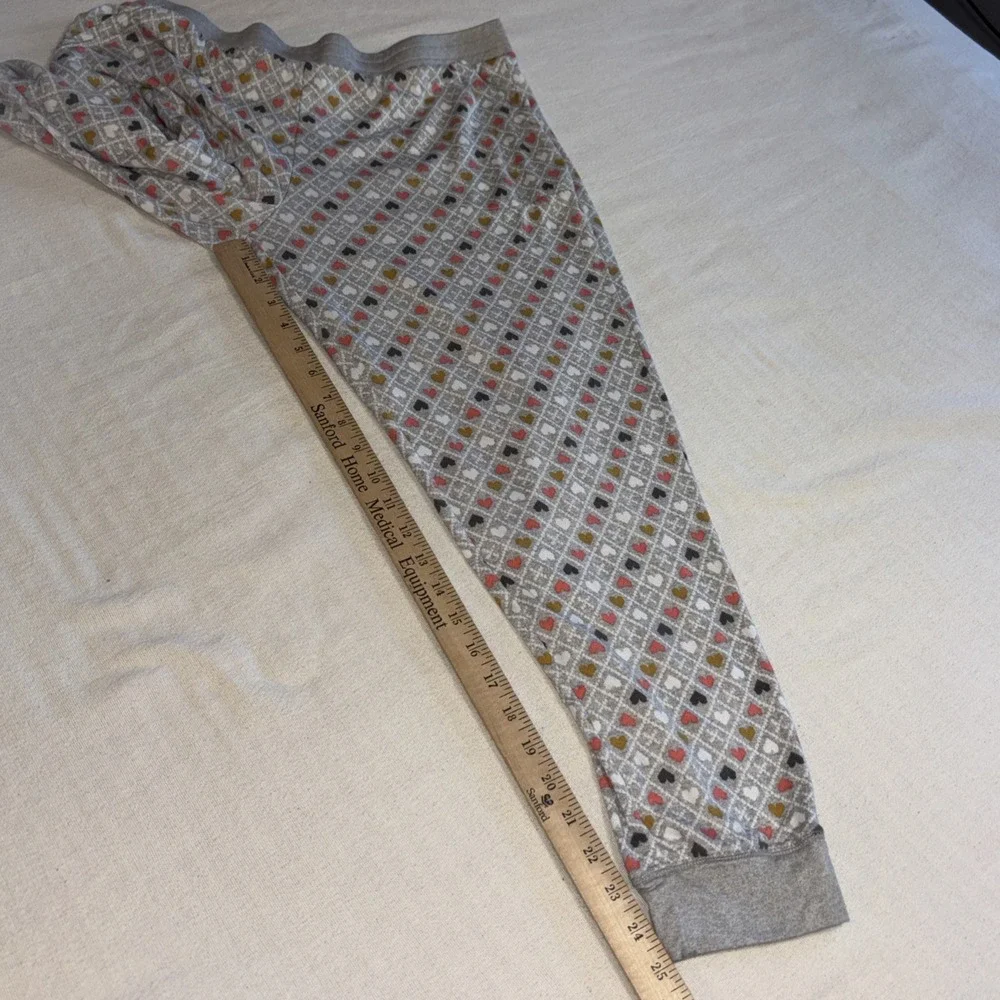 Cuddl Duds Two Pc Pajamas Top Pants Heart Print Women's Size‎ M